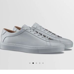 KOIO men’s capri leather sneaker in pebble grey size 8